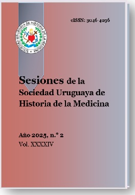 Tapa de Sesiones de la Sociedad Uruguaya de Historia de la Medicina