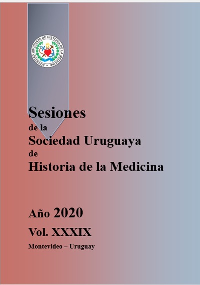 Tapa de Sesiones de la Sociedad Uruguaya de Historia de la Medicina