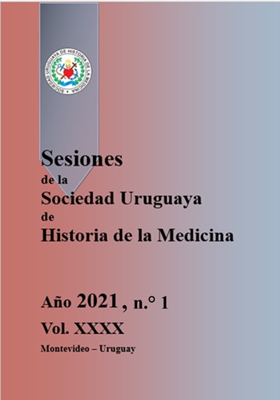 Tapa de Sesiones de la Sociedad Uruguaya de Historia de la Medicina