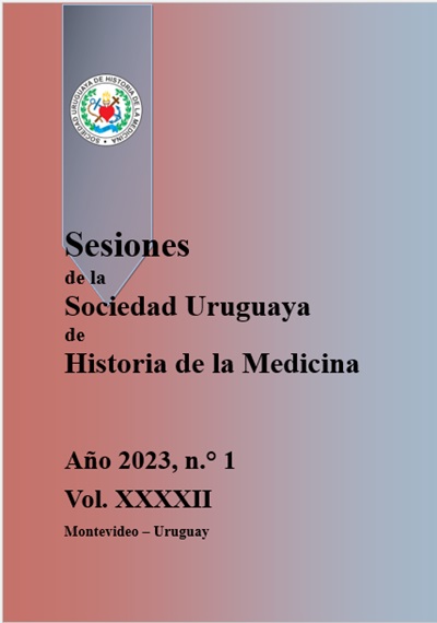 Tapa de Sesiones de la Sociedad Uruguaya de Historia de la Medicina